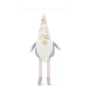 New! Springime Easter Decorative Shelf Gnome with Pastel Flowers!